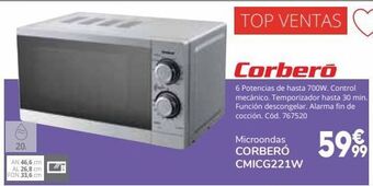 Conforama Microondas corberó oferta