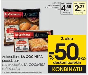 Eroski Lasaña boloñesa la cocinera oferta