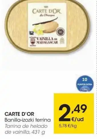 Eroski Tarrina de helado carte d'or oferta