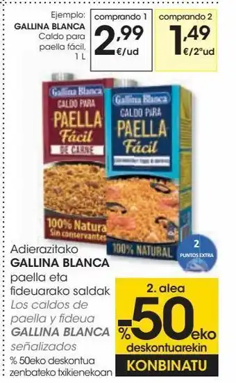 Eroski Caldo para paella fácil gallina blanca oferta
