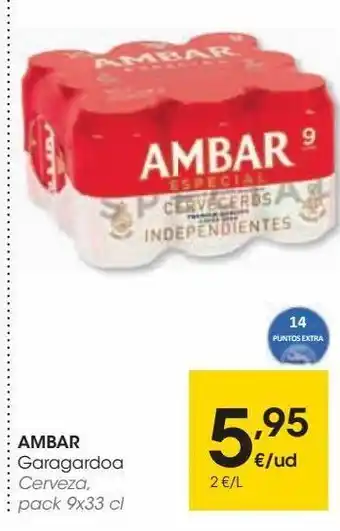 Eroski Cerveza ambar oferta