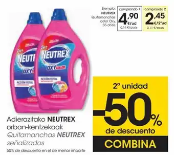 Eroski Quitamanchas neutrex oferta