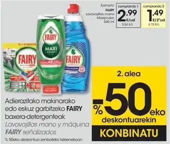 Eroski Lavavajillas mano maxipoder fairy oferta