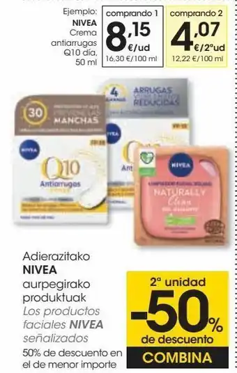 Eroski Crema antimanchas nivea oferta