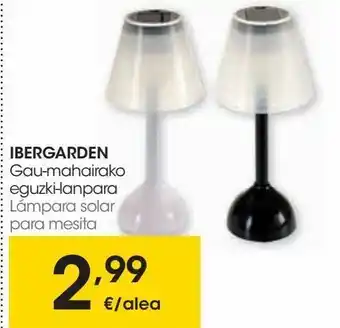 Eroski Lámpara solar de mesaita ibergarden oferta