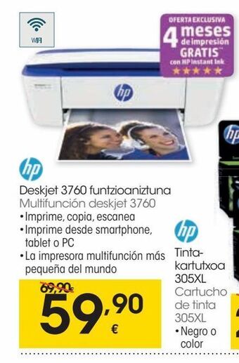 Eroski Multifunción deskjet 3760 hp oferta
