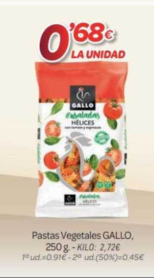 Alsara Supermercados Pastas Vegetales Gallo oferta