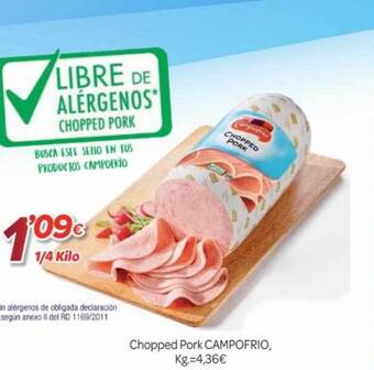 Alsara Supermercados Chopped Pork Campofrio oferta