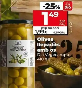 Dia Supermercados Olives Llepadits Amb Os Dia Vegecampo oferta
