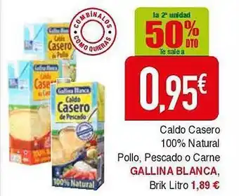 Masymas La 2a Unidad 50% Dto Caldo Casero 100% Natural Pollo Pescado O Carne Gallina Blanca oferta