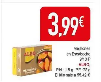 Masymas Mejillones En Escabeche 9-13 P Albo oferta