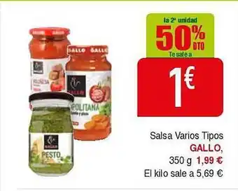 Masymas La 2a Unidad 50% Dto Salsa Varios Tipos Gallo oferta