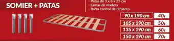 Embargos a lo bestia Somier + Patas 90x190cm oferta