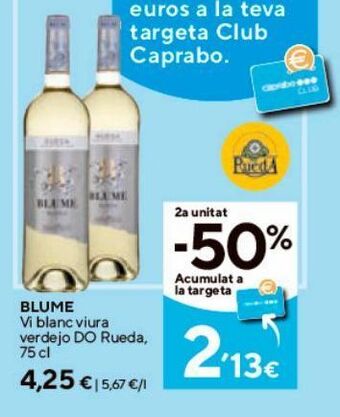 Caprabo Vino blanco blume oferta