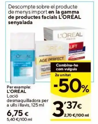 Caprabo Desmaquillante de ojos l'oréal oferta