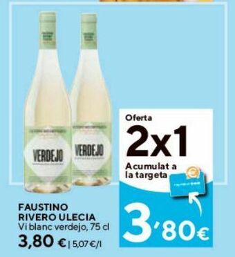Caprabo Vino blanco faustino rivero oferta
