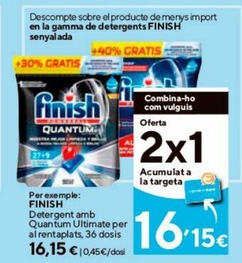 Caprabo Detergente lavavajillas finish oferta