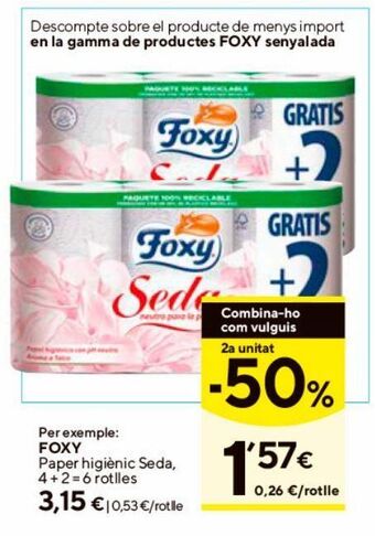 Caprabo Papel higiénico foxy oferta