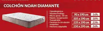 Embargos a lo bestia Colchón Noah Diamante 90x190cm oferta
