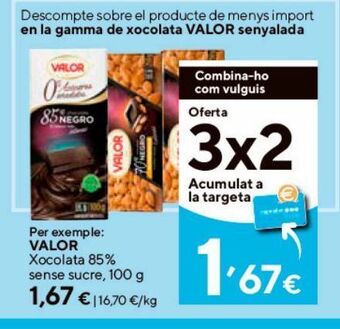 Caprabo Chocolate negro valor oferta