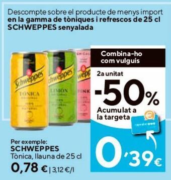 Caprabo Tónica schweppes oferta