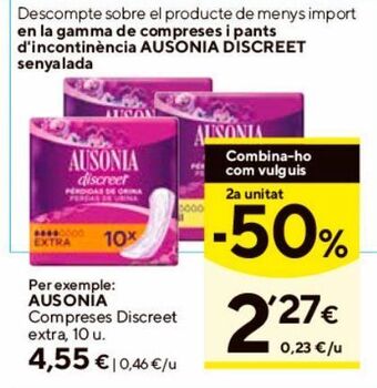 Caprabo Compresas ausonia oferta
