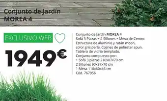 Conforama Conjunto de jardín morea 4 oferta