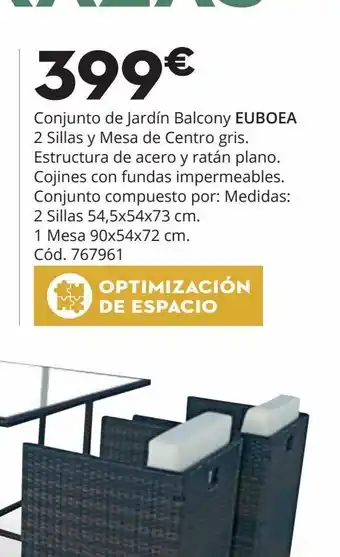 Conforama Conjunto de jardín euboea oferta