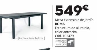 Conforama Mesa extensible roma oferta