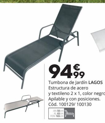 Conforama Tumbonas de jardín lagos oferta