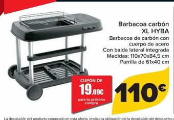 Carrefour Barbacoa carbón xl hyba oferta