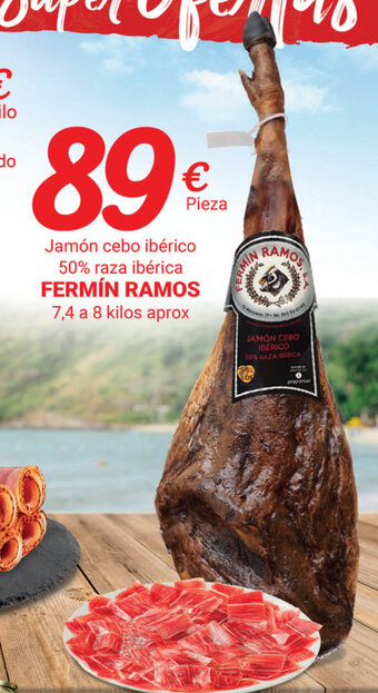 Supermercados Plaza Fermín Ramos Jamón cebo ibérico 50% raza ibérica oferta