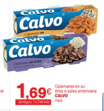 Supermercados Plaza Calvo Calamares en su tinta o salsa americana oferta