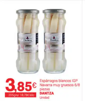 Supermercados Plaza Dantza Espárragos blancos IGP Navarra muy gruesos 6/8 piezas oferta