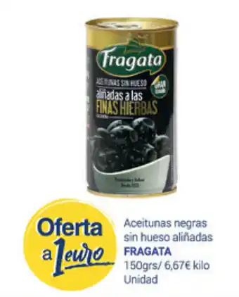 Supermercados Plaza Fragata Aceitunas negras sin hueso aliñadas 150grs oferta