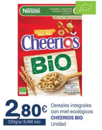 Supermercados Plaza Cheerios Bio Cereales integrales con miel ecologicos 330grs oferta