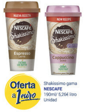 Supermercados Plaza Nescafe Shakissimo gama 190ml oferta
