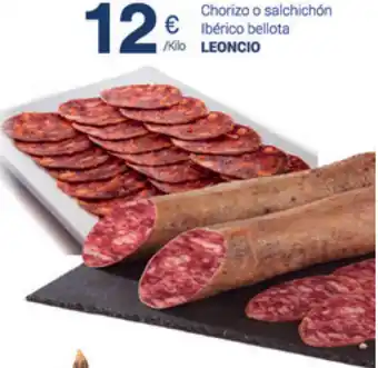 Supermercados Plaza Leoncio Chorizo o salchichón ibérico bellota oferta