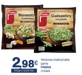 Supermercados Plaza Findus Verduras tradicionales gama 450grs oferta