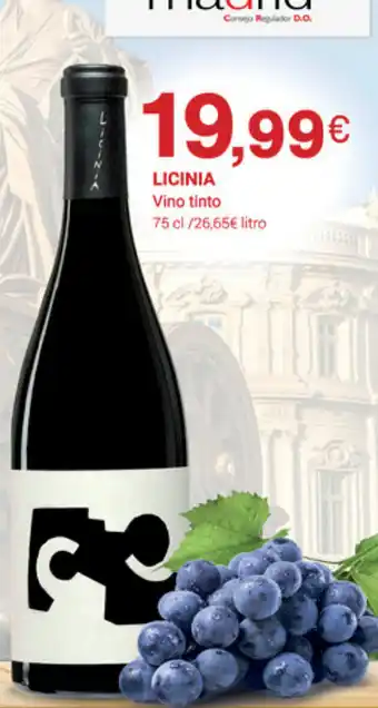 Supermercados Plaza Licinia Vino tinto 75cl oferta
