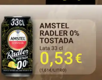 Supermercados Plaza Amstel Cerveza radler 0,0% 33cl oferta