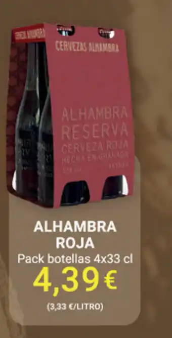 Supermercados Plaza Alhambra Roja Pack botella 4x33cl oferta
