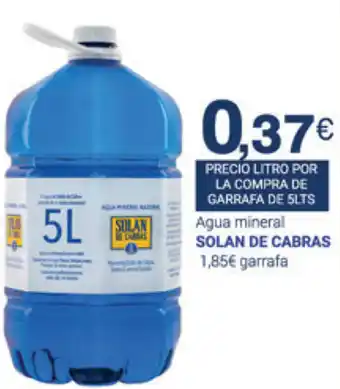 Supermercados Plaza Solan De Cabras Agua Mineral oferta