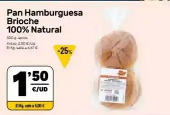 AhorraMas Pan Hamburguesa Brioche 100% Natural oferta