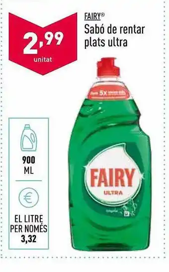 ALDI Fairy Sabó De Rentar Plats Ultra oferta