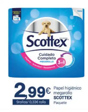 Supermercados Plaza Scottex Papel Higiènico megarollo 9 rollo oferta