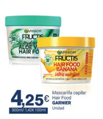 Supermercados Plaza Garnier Mascarilla capilar Hair food 300ml oferta