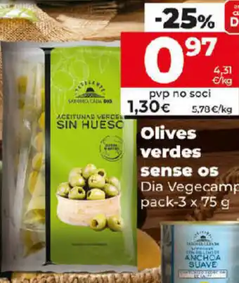 Dia Olives Verdes Sense Os Dia Vegecampo Pack-3 x 75 g oferta