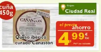 Cash Ecofamilia Queso Ibérico Curado Canastón oferta