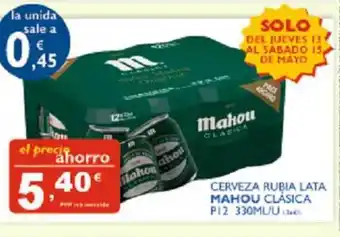 Cash Ecofamilia Cerveza Rubioa Lata Mahou Clásica oferta